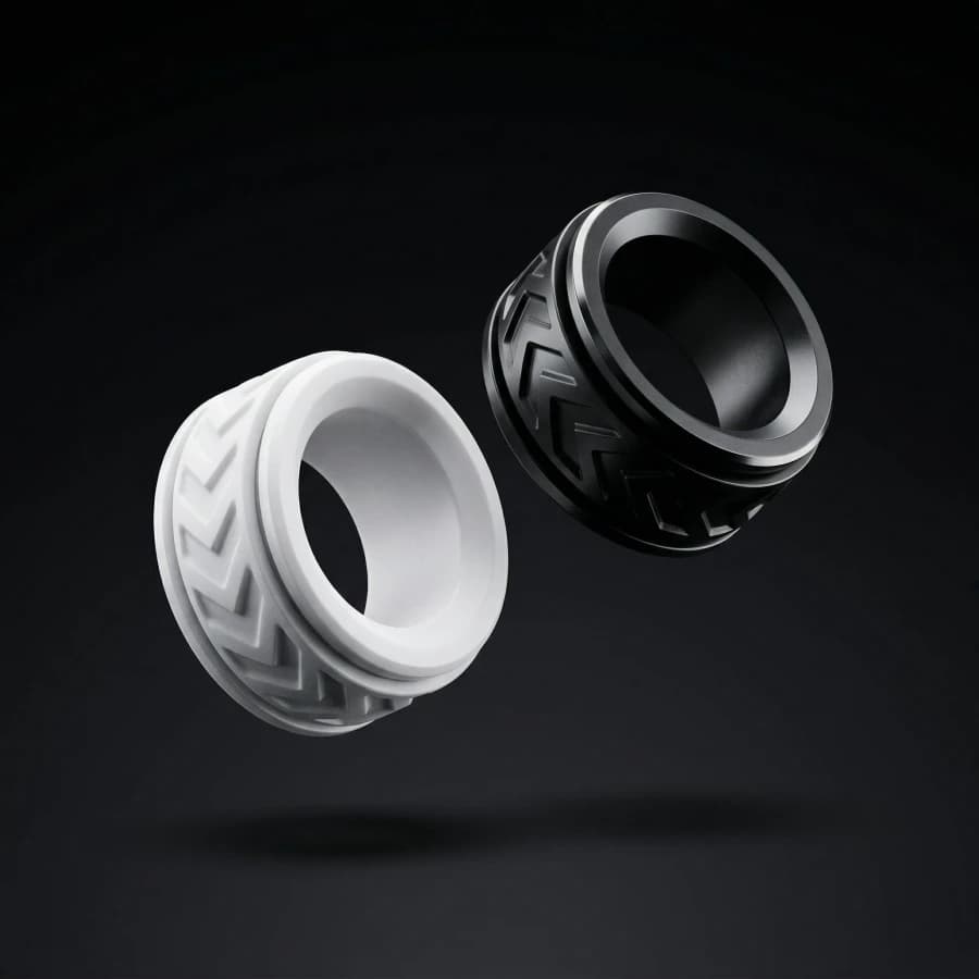 AYE3D 2'li Stres Yüzüğü Fidget Spinner Anti Stres Dönen Yüzük Odak Artırıcı Oyuncak